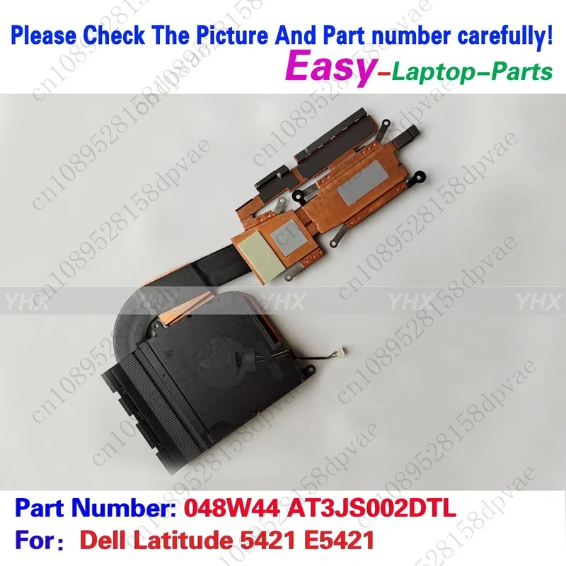 GYX New For Dell Latitude 5421 E5421 DIS COOLING FAN HEATSINK 048W44 AT3JS002DTL