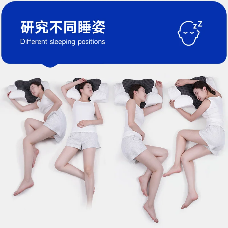 

Memory Foam Cervical Pillow 2 in 1 Ergonomic Contour Orthopedic Pillow Neck Pain Contoured Support Pain Relief Sleeping Pillow