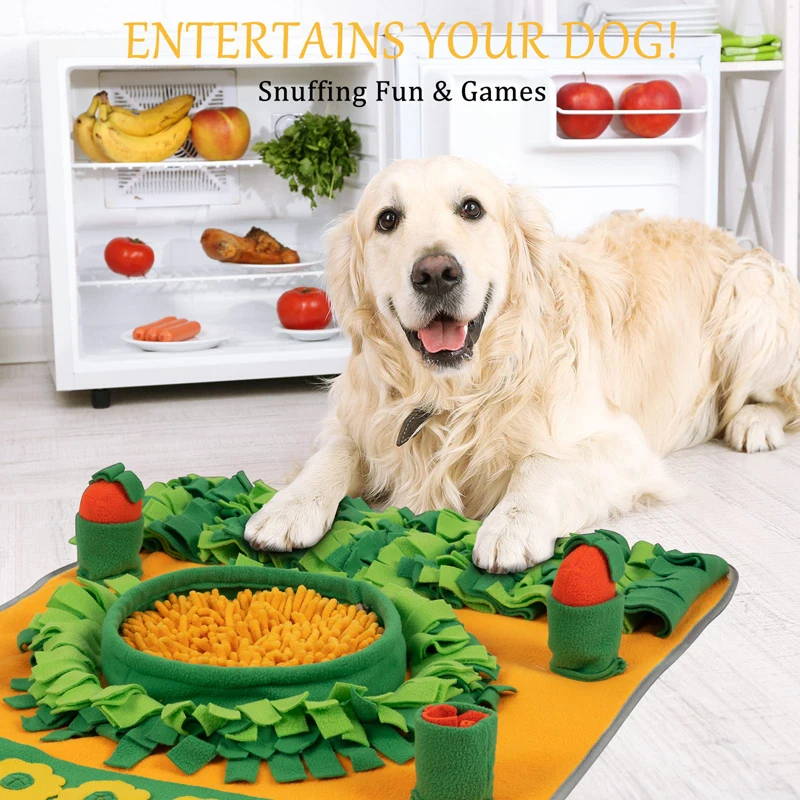 Large Dogs Snuffle Mat Interactive Dog Puzzle Toys Pet Leak Food Anti Choking Mat Nose Smell Training Slowing Feeding Toys