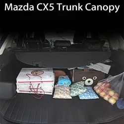 Trunk Cover Curtain Suitable For 13-23 Mazda CX-5 Retractable Cargo Cover Organizer For Trunk Waterproof Security Shield Shade