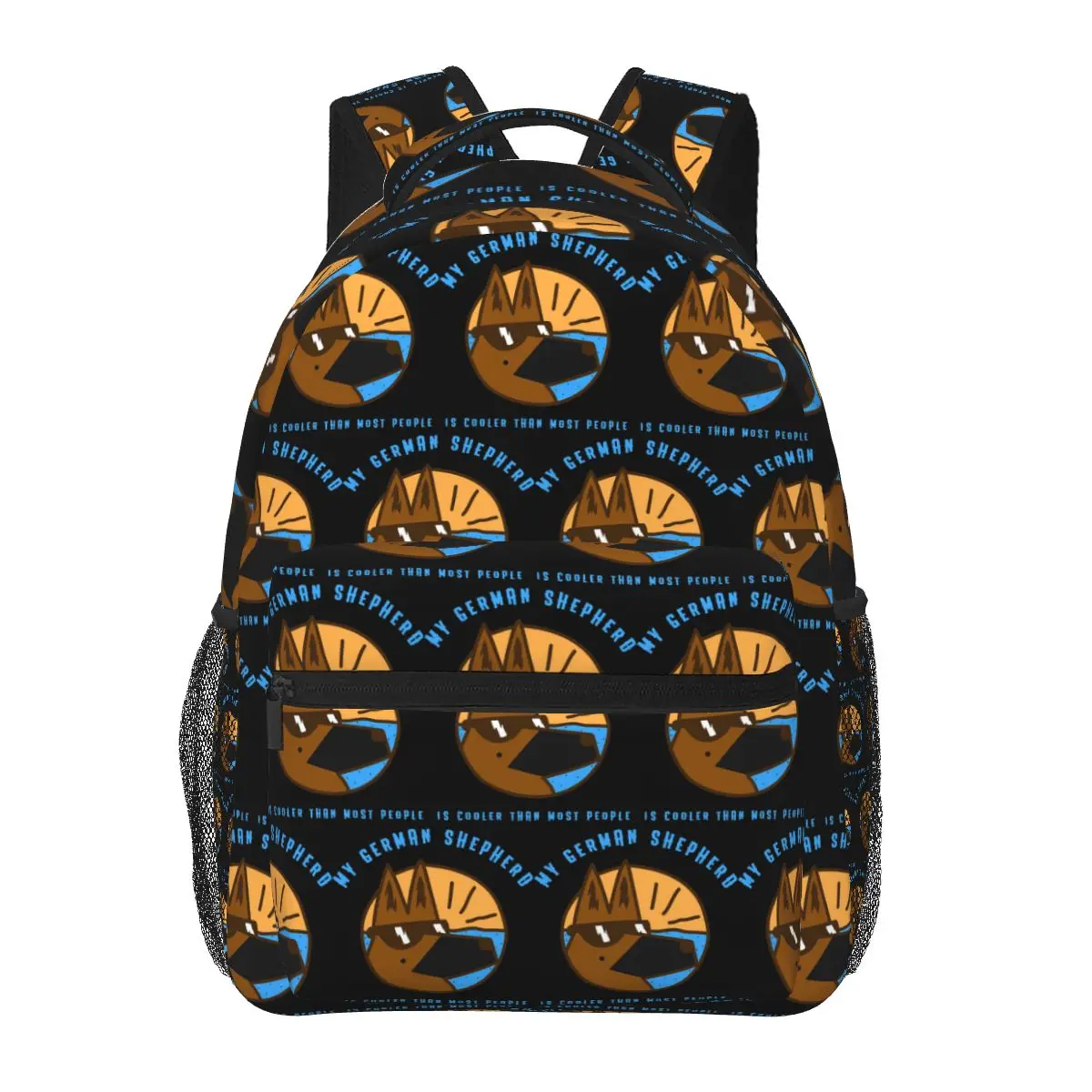 My German Shepherd Dog Is Cooler Student Backpack School Bag Hiking Travel Daypack for Men Women Fashion Bookbag Shoulder Bags
