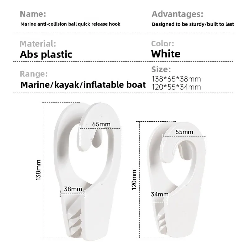 Yacht Bumper Adjuster Quick Release Hook for Boat Buoy Rope Clamp Inflatable Fendering Part
