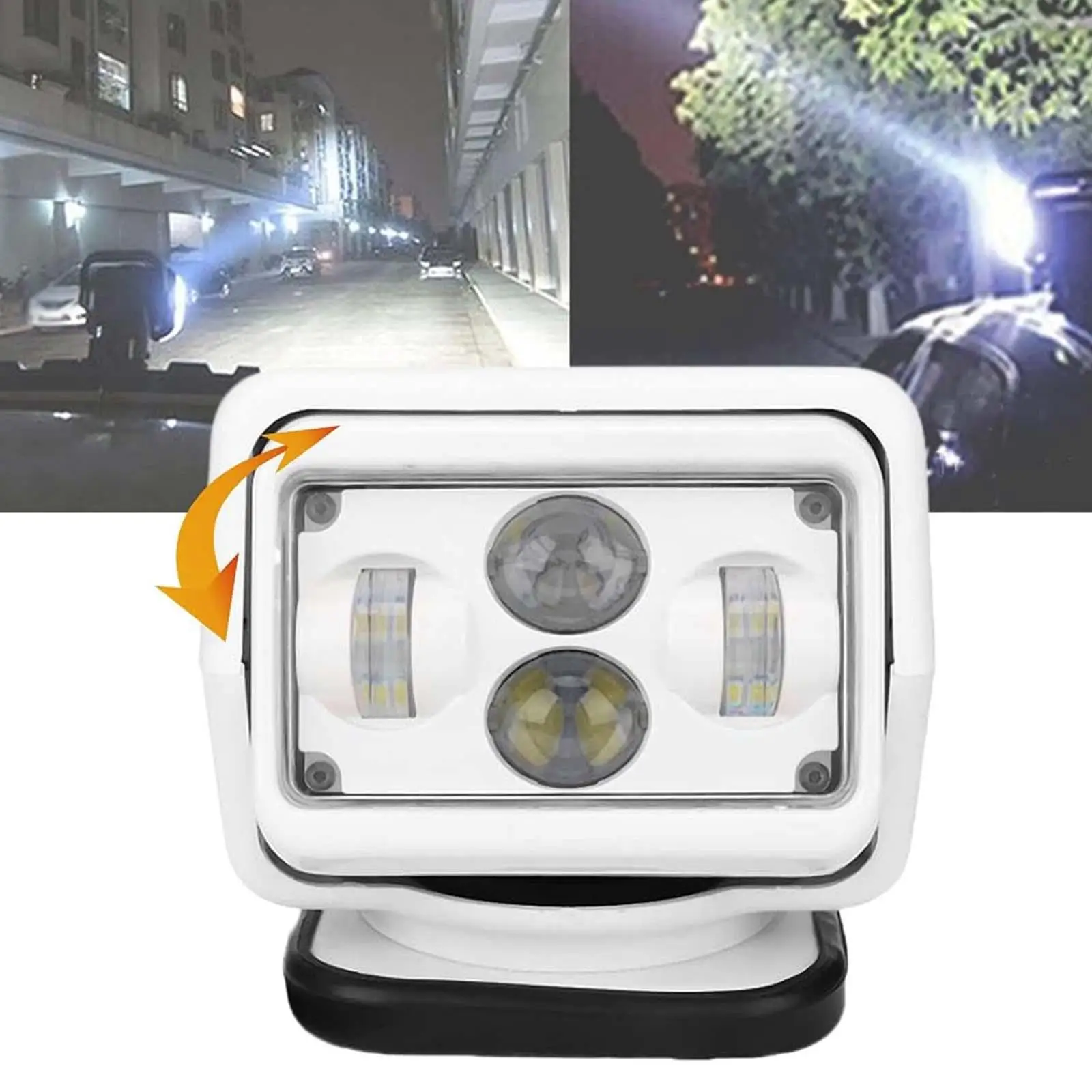 

Marine LED Searchlight Lighting Yachts Automotive Boating Boat Remote Control Spotlights Outside Work Light Distant Control Lamp