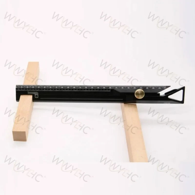 Multifunctional Aluminum Alloy Woodworking Right Angle Marking Ruler Limit Stop Measuring Gauge