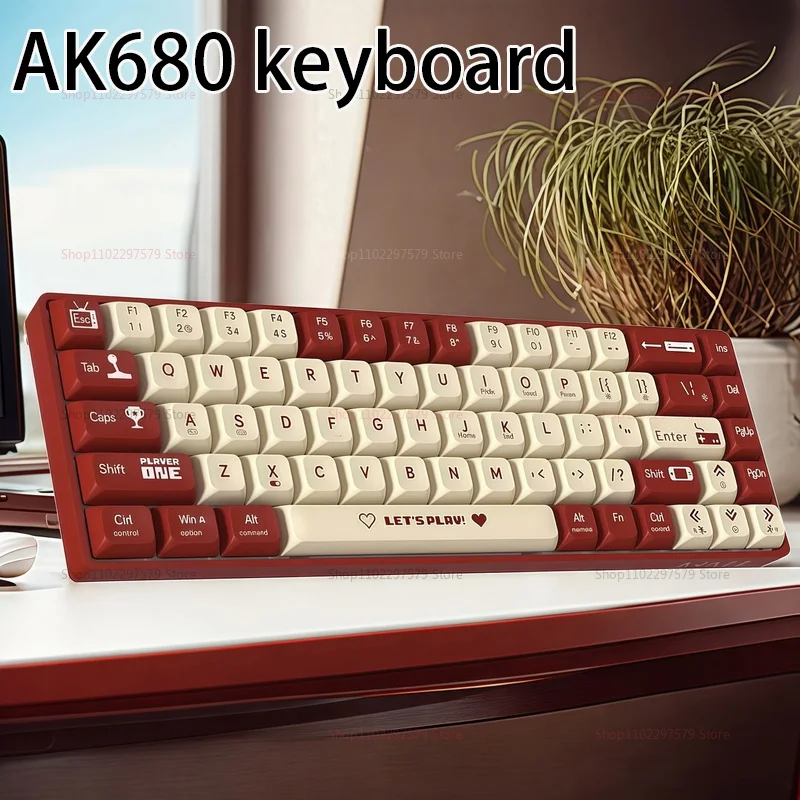 

AK680 Mechanical Keyboard Wired Gaming Hot Swap Ergonomic 68 Keys E-sport Office Type-C Laptop Accessories Gamer Gift