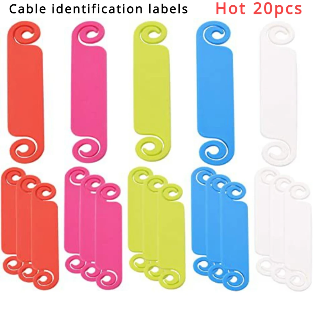 5/20 Cable Labels Cable Management Labels Multi-Colored Cables Wire Identification Labels Wire Storage Boxes and Cable Markers