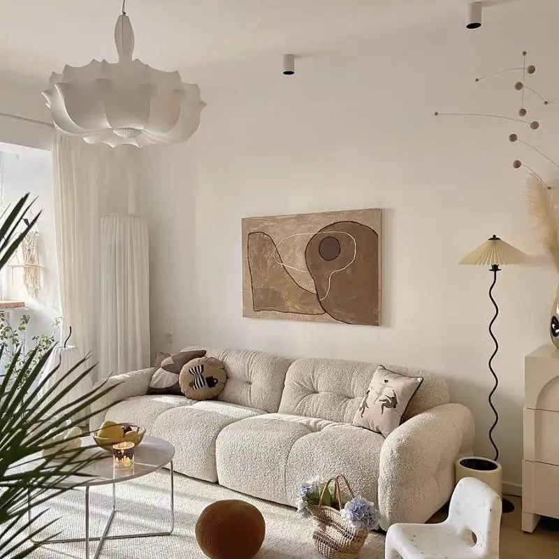 

-* For European Beige Living Room Sofas Minimalist Individual Nordic Living Room Sofas 2 Seater Woonkamerbanken Home Furniture&