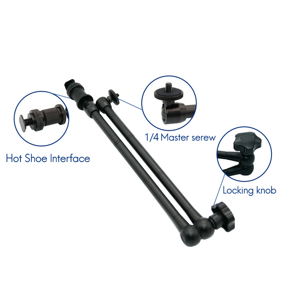 20 Inch Articulated Camera Magic Arm for Camera LCD Monitor Mic Flash Lighting Stand Phgraphy Parts,with Clamp