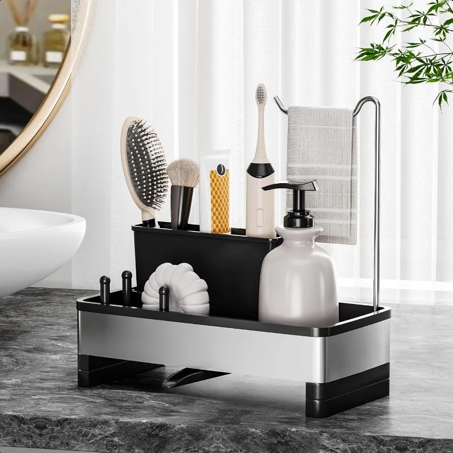 

Органайзер для ванной комнаты, держатели для зубных щеток и зубной пасты из нержавеющей стали, набор держателей для электрических зубных щеток, туалетный столик для ванной комнаты
