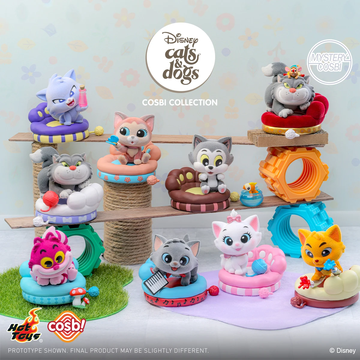 

ОФИЦИАЛЬНЫЕ популярные игрушки Disney Cats & Dogs COSBI Бархатная версия Фигурки Мари Люцифер Эксклюзивные коллекционные рождественские подарки