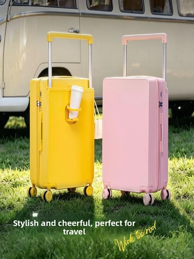 Women's Lightweight Large Capacity Travel Suitcase New 2026 Wide Pull Rod Bag  Sweet Style Handbag with Tsa Password Lock