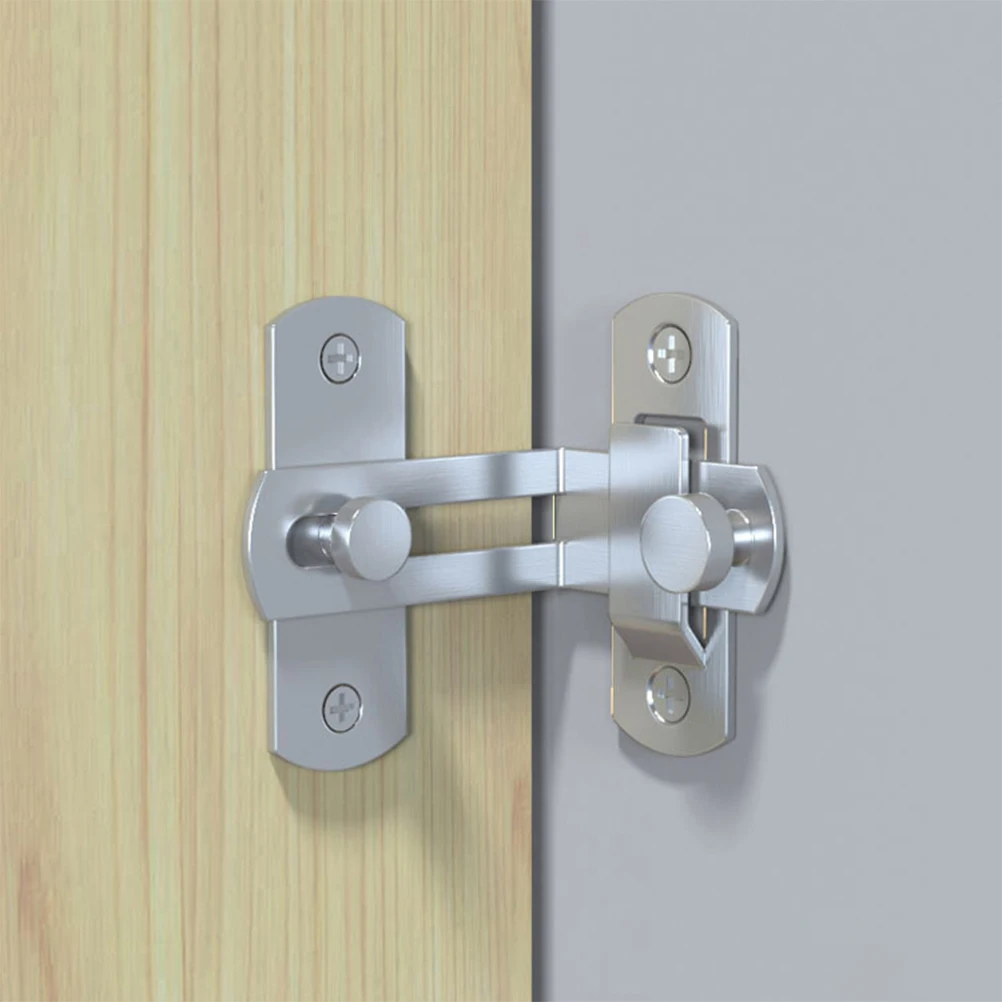 

Durable Full Textured Barn Door Latch 90 Degree Stainless Steel Security Gate Latch for Doors Garages Barn Door Locks