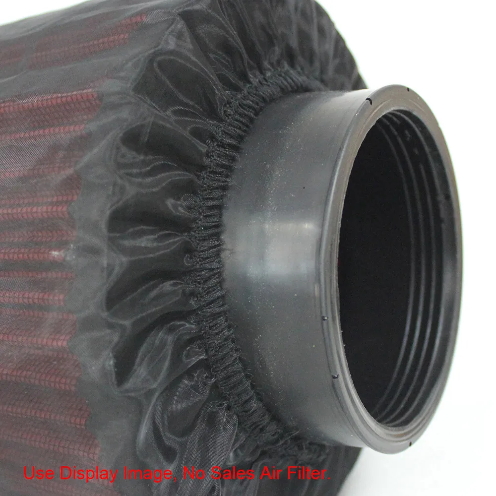 Air Filter Protective Cover Universal Waterproof Oilproof Dustproof For High Flow Cone Cold Air Intake Black