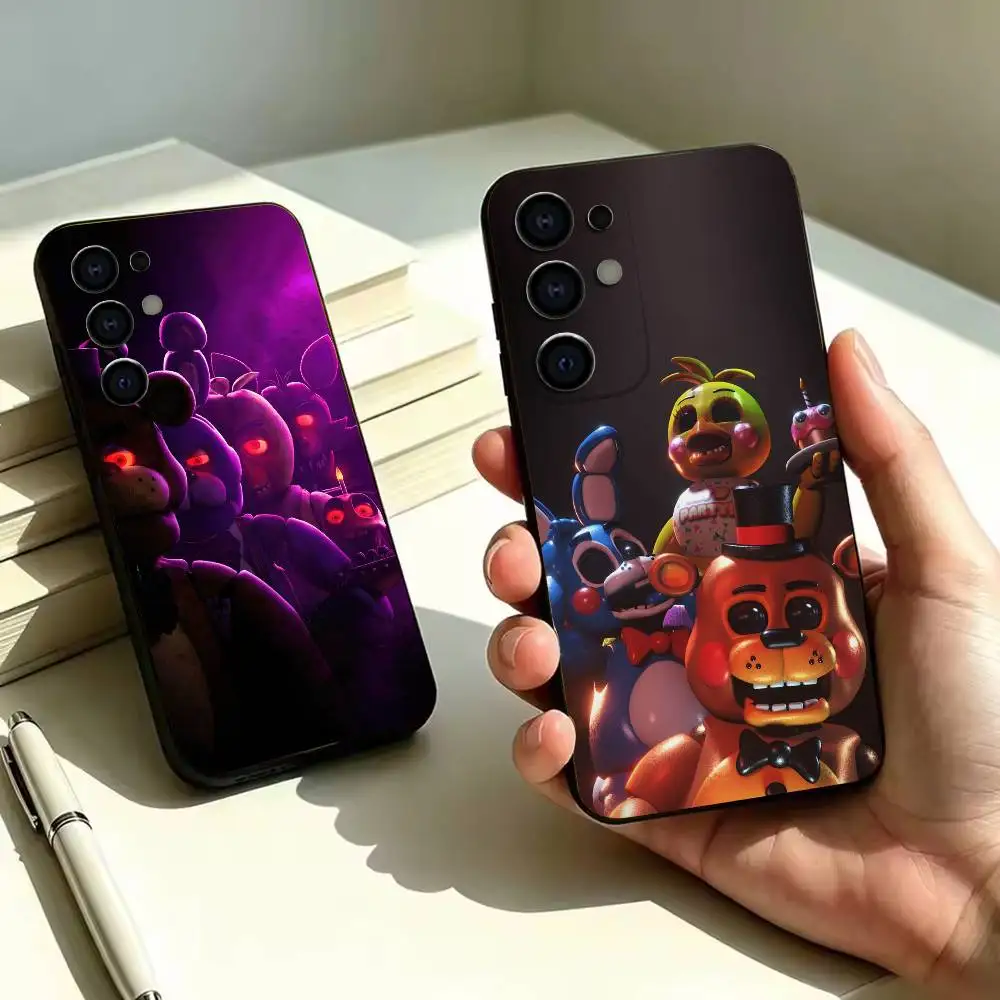 FNAF F-Five-Nights at F-Freddys   Phone Case For Samsung S26,S25,S24,S23,S22 Black Soft Protective Phone Case