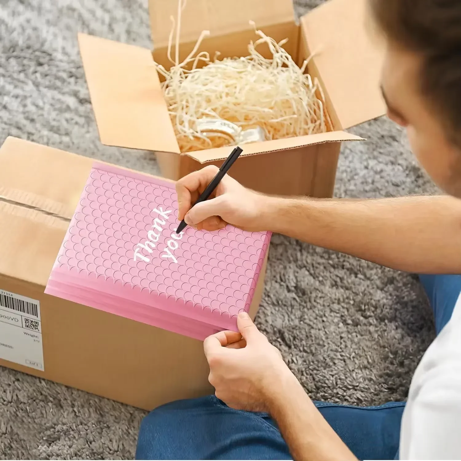 Picture 5: 100 Pcs Small Business Supplies Bubble Envelopes - Packaging Shipping Bags for Delivery Package