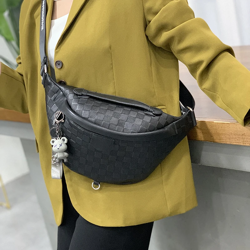 Luxury Designer Bags for Women Saddle Real Leather Chest Bag Half Moon Sling Bag Shoulder Crossbody Female Beg