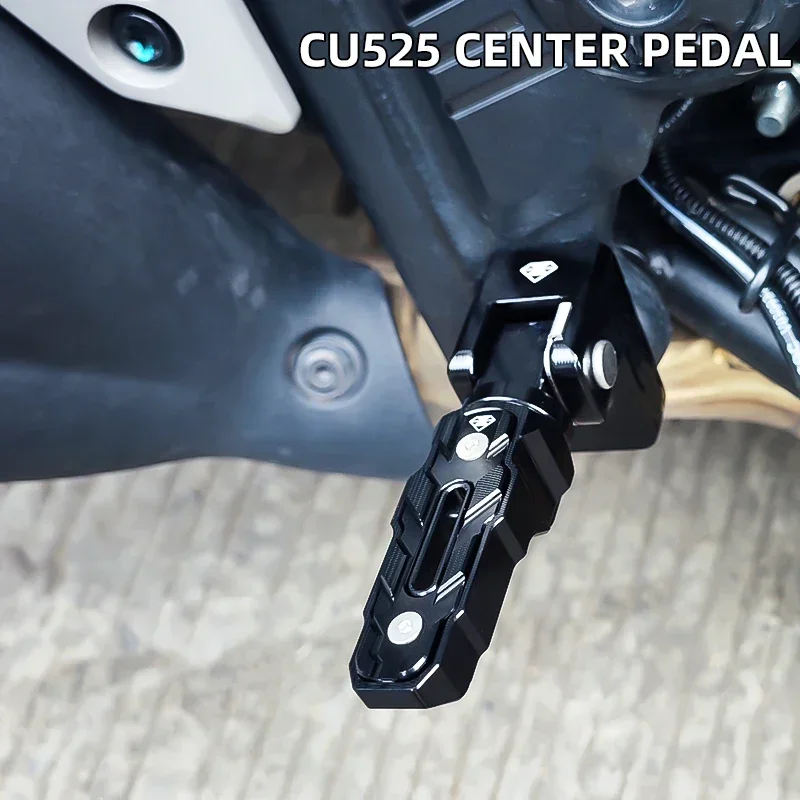 For VOGE CU525 Mid Mounted Pedal Modification Accessories Motorcycle Pedal Folding Rear Pedal Anti Slip Left Right Foot Stand