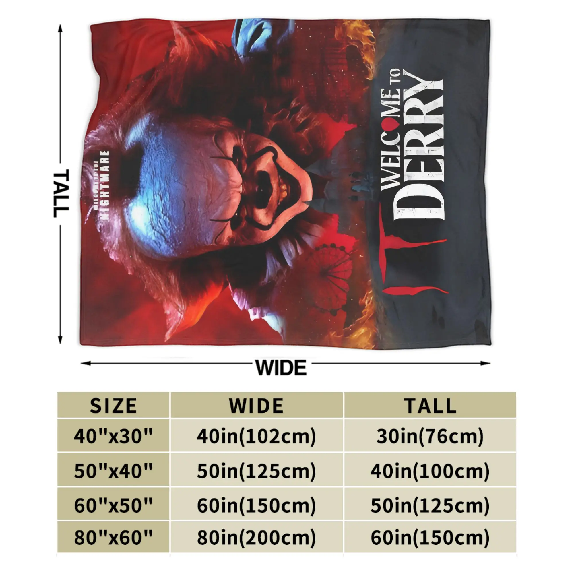 تكنولوجيا المعلومات مرحبا بكم في ديري دائما العيون بطانية قطيفة الطفل الفانيلا رمي بطانية للأريكة السرير سوبر جودة الدافئة المفرش هدية