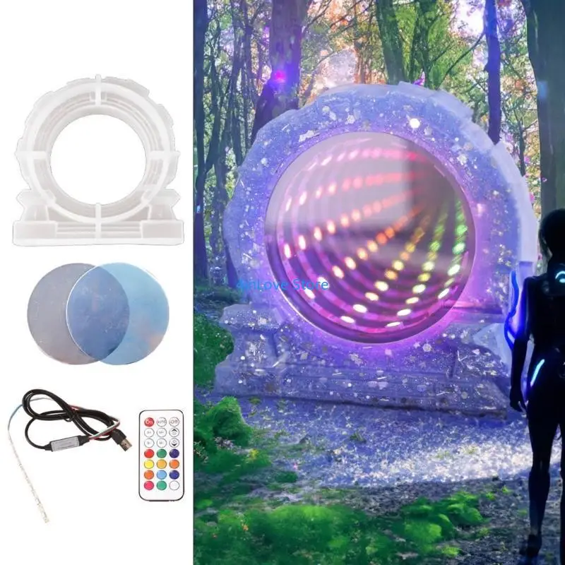 T4MD DIY Resin Casting Mold Mythical Abyssal Mirrors Silicone Mold Unique Altar Decor