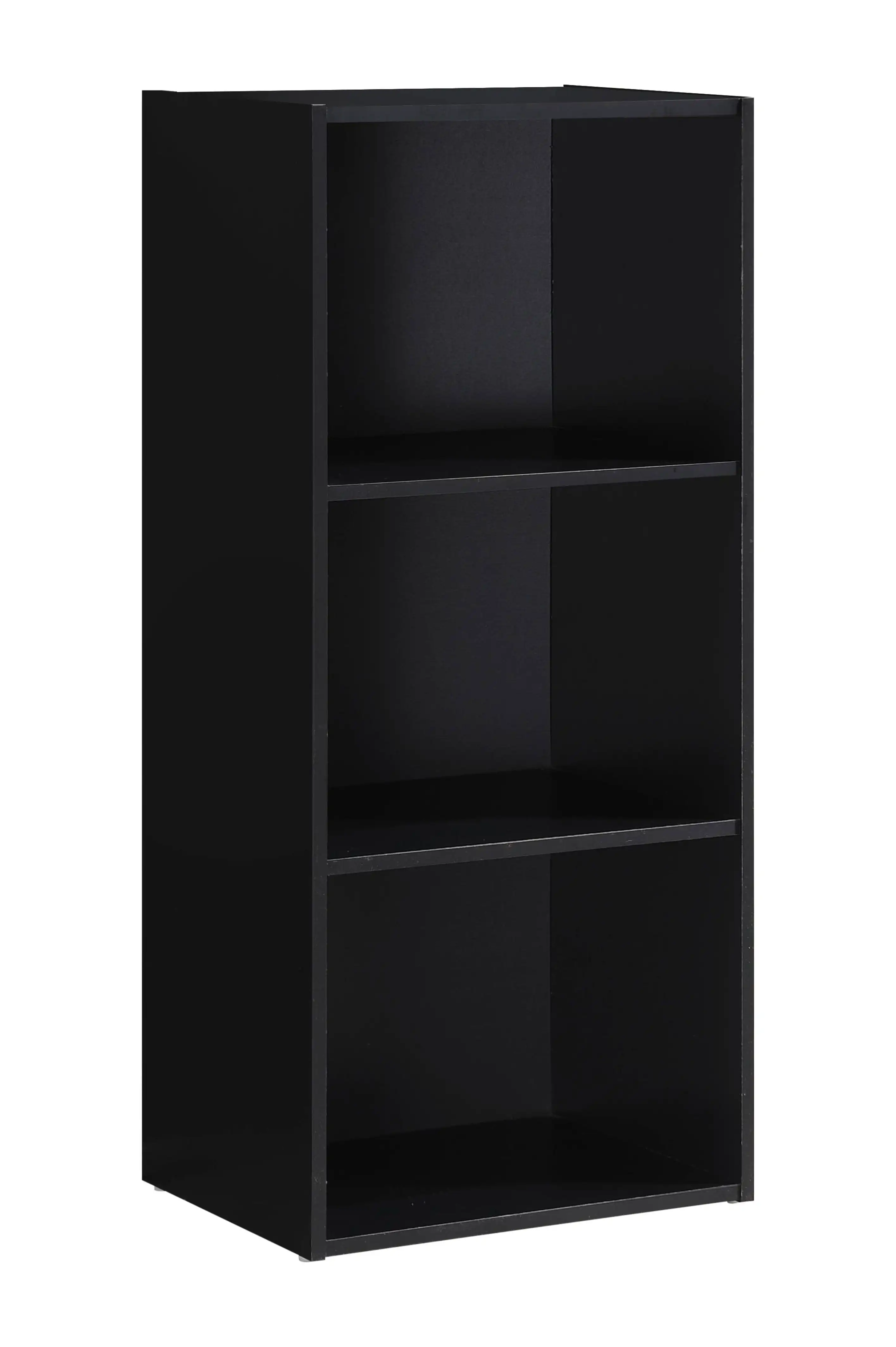 

Hodedah 3-Shelf Bookcase in Black