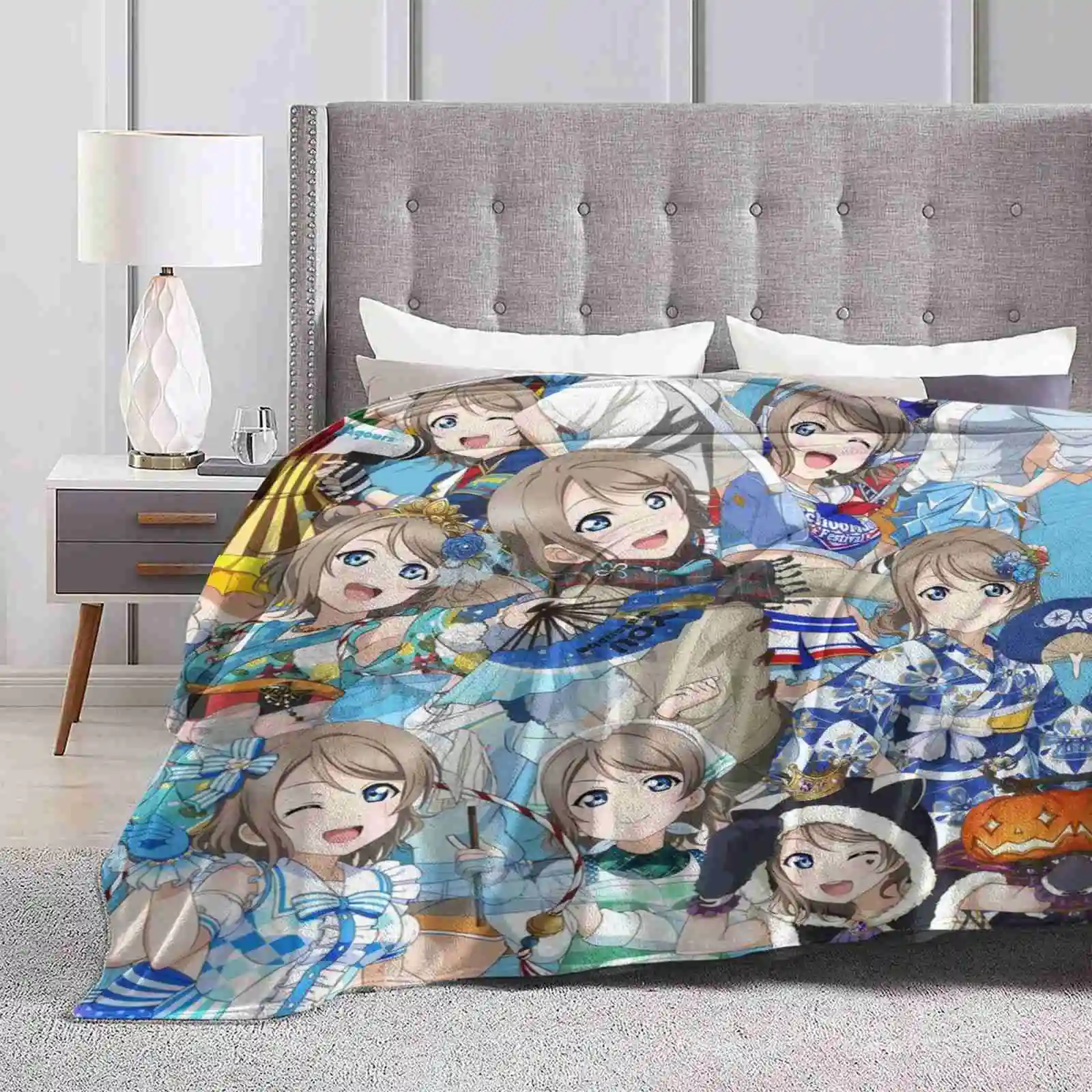 You Everywhere Air Conditioning Soft Blanket You Watanabe Watanabe You Aqours Love Live Sunshine Cyaron