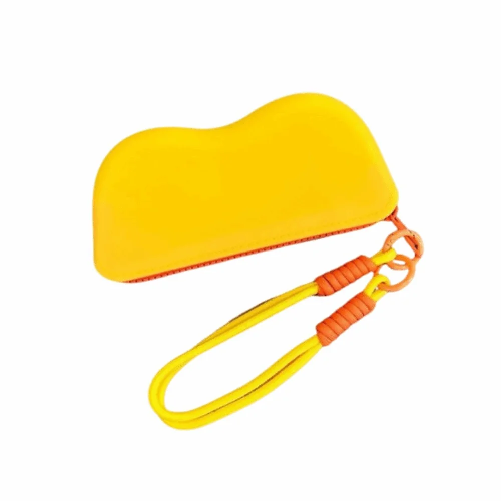 

Soft Silicone Silicone Glasses Bag Candy Color Lightweight Sunglasses Storage Bag Zipper Closure Waterproof Eyeglasses Case