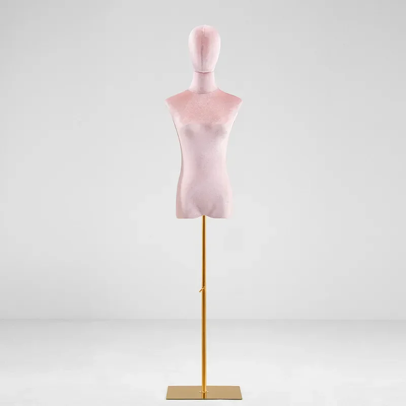 Female Velvet Clothing Model Mannequin Display Stand for Shop Window Dress Form Prop
