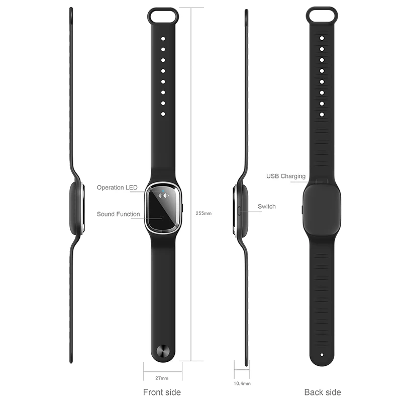 Anti-muggen Armband Verstelbare Muggen Repeller Armband USB Opladen Anti-muggen Siliconen Polsbandje Voor Kinderen Volwassenen