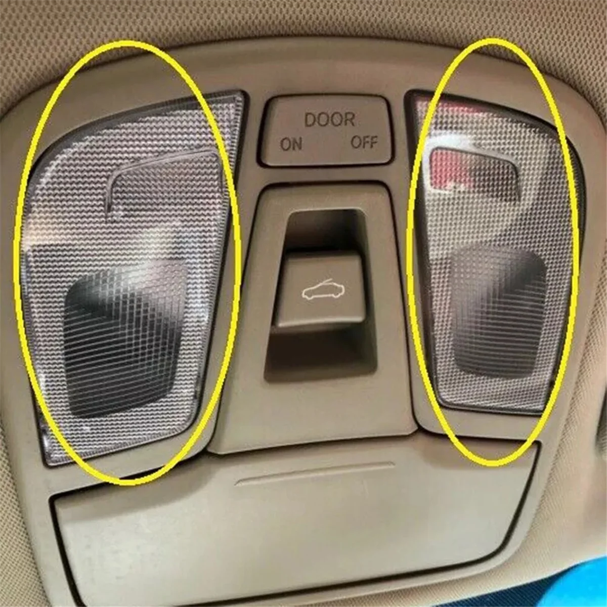 #914D 1Pair Car Overhead Roof Console Reading Light Lamp Lens for Kia Optima K5 928223R010 928233R010 (Transparent)