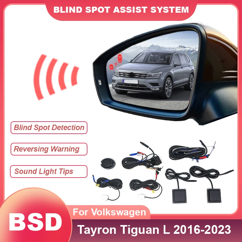 Car Lane Change Assist Blind Spot Monitoring System BSD BSA BSM Alarm Sensors For Volkswagen Tayron For VW Tiguan L 2016 to 2023