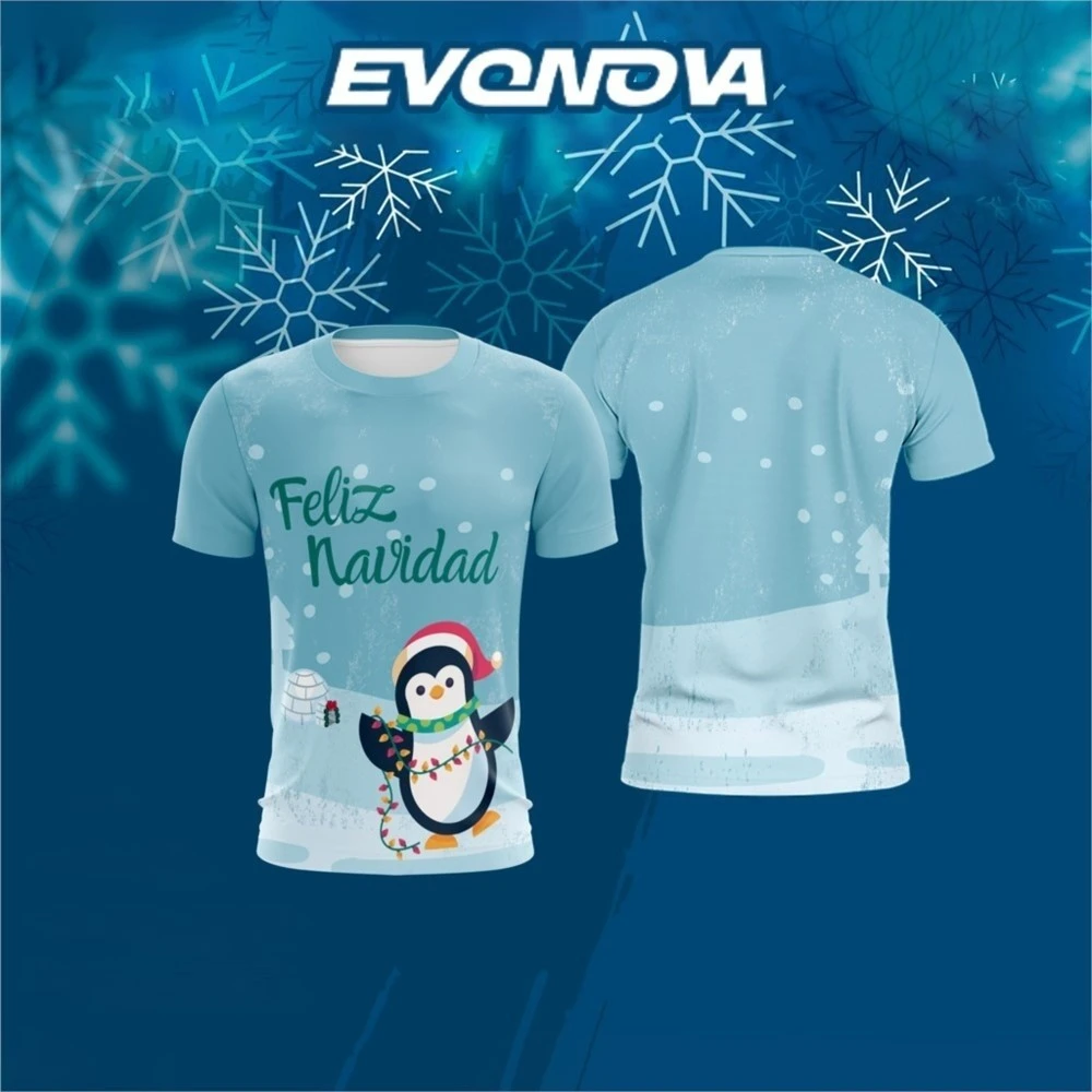 2026 عيد الميلاد السنة الجديدة مهرجان تي شيرت للرجال ثلاثية الأبعاد طباعة شجرة سانتا كلوز موضة تي شيرت في الهواء الطلق شارع الثلج شخصية القمم #5