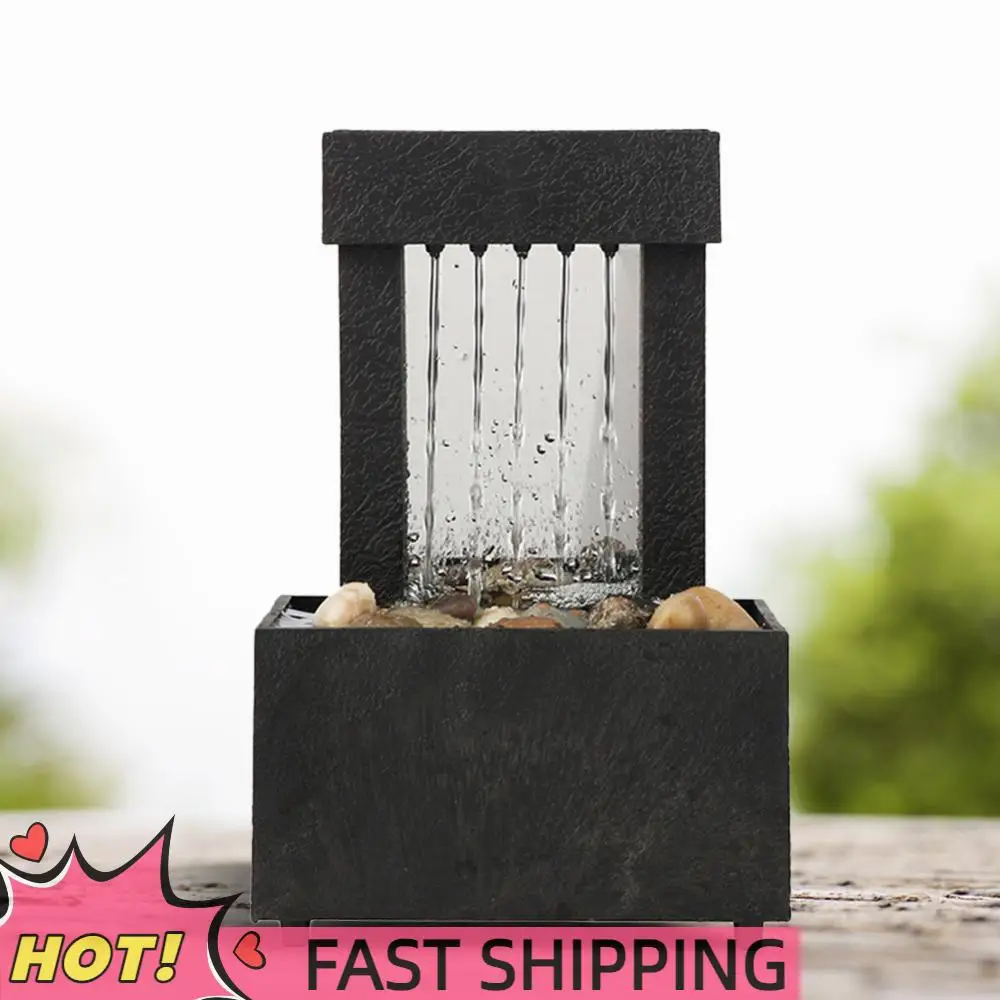 Fuente de agua corriente, cascada, hogar, oficina, casa de té, mano de obra, suerte, riqueza, decoración de meditación Zen