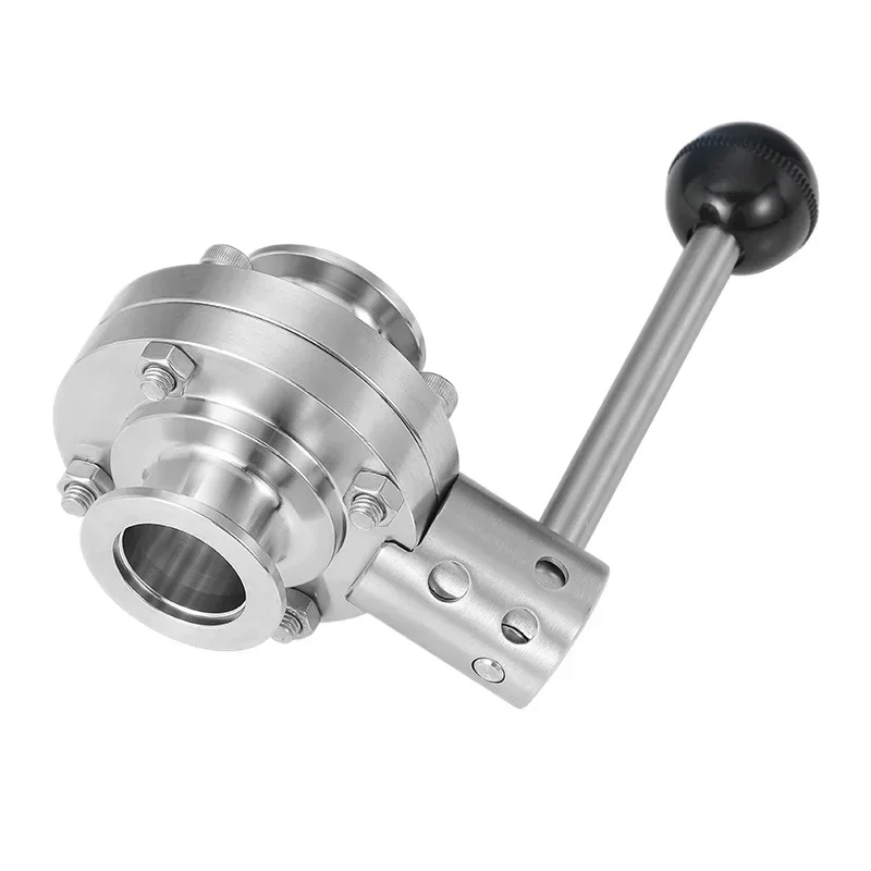 KF 16 25 40 50 Vacuum Clamp Ferrule Butterfly Valve SUS 304 Stainless Steel Sanitarry Plumbing Flow Control Hombrew Beer