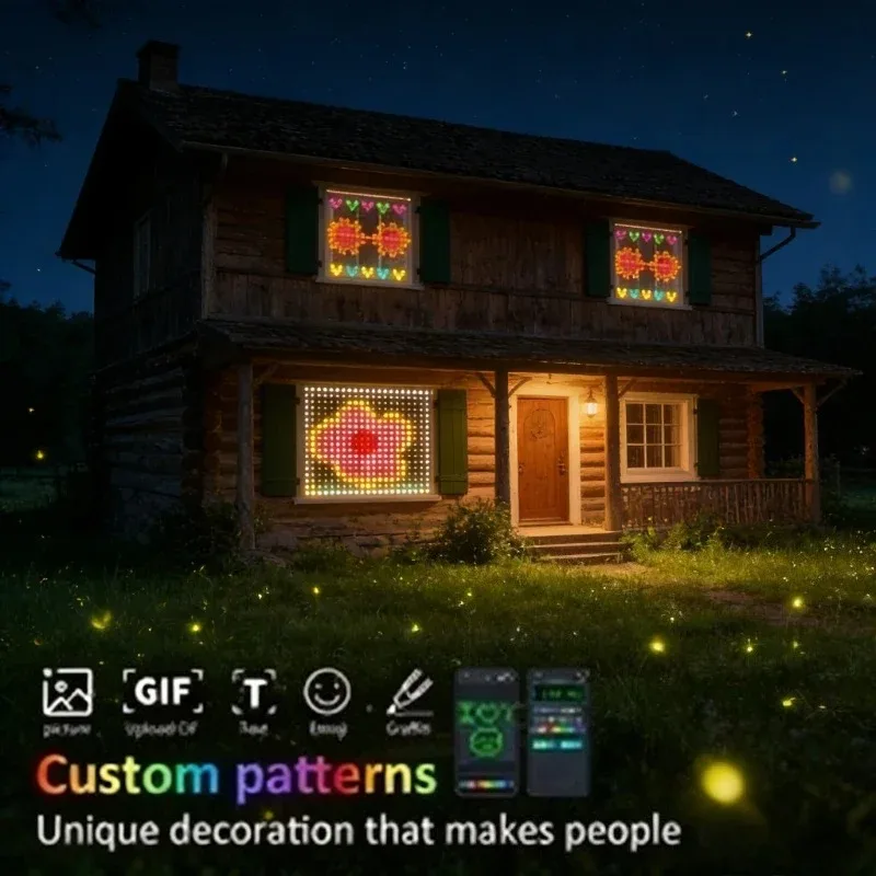 LED Curtain Lights USB Powered, App Controlled DIY Window Fairy Lights for Holiday Party Decor view 3