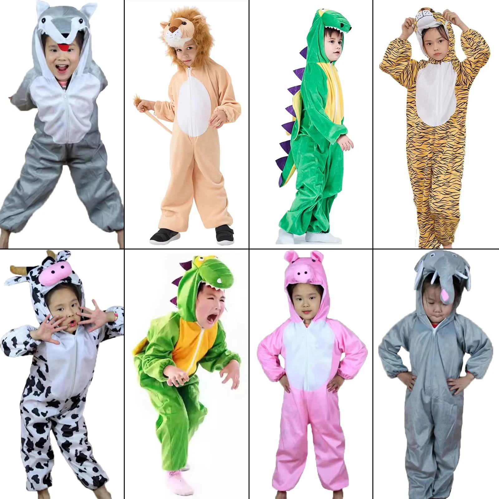 

Umorden Children Kids Animal Costume for Boys Girls Dinosaur Lion Tiger Elephant Fancy Dress Child Toddler 2-3T 3-4T 4-6Y 6-8Y