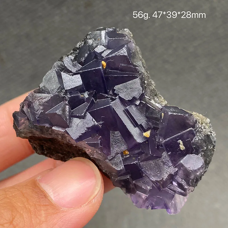 100% natural purple fluorite raw stone mineral specimen healing crystal gem collection