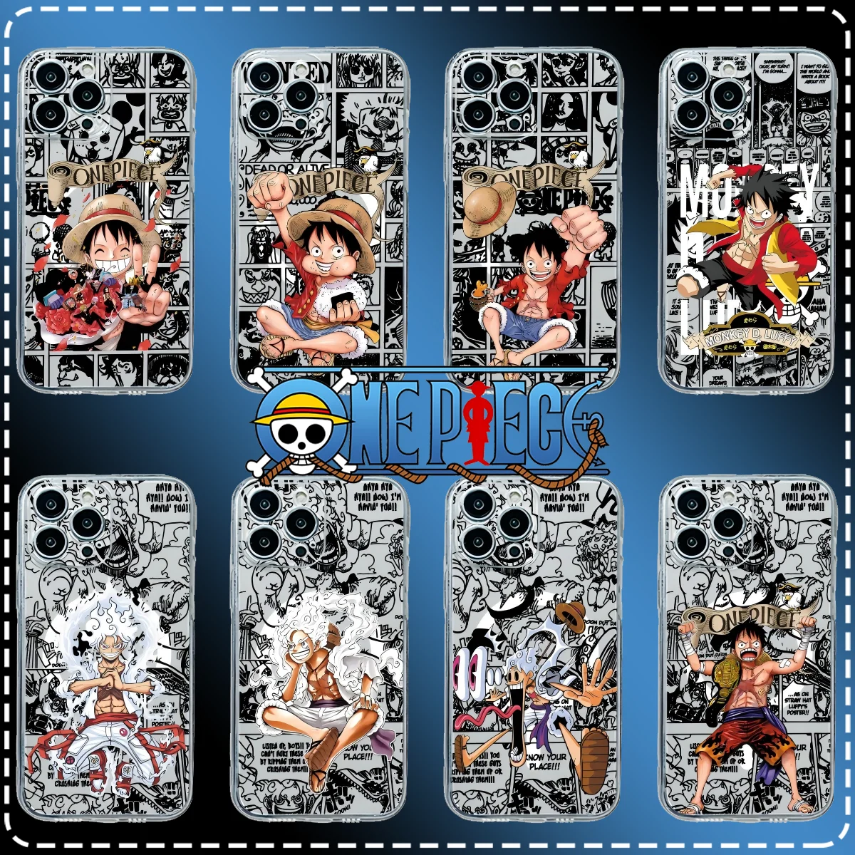 Anime Ones Pieces Luffys Magnetic Phone Case for Samsung Galaxy S25 S24 S23 S22 S21 S20 FE Edge Plus Ultra 5G Soft Clear TPU