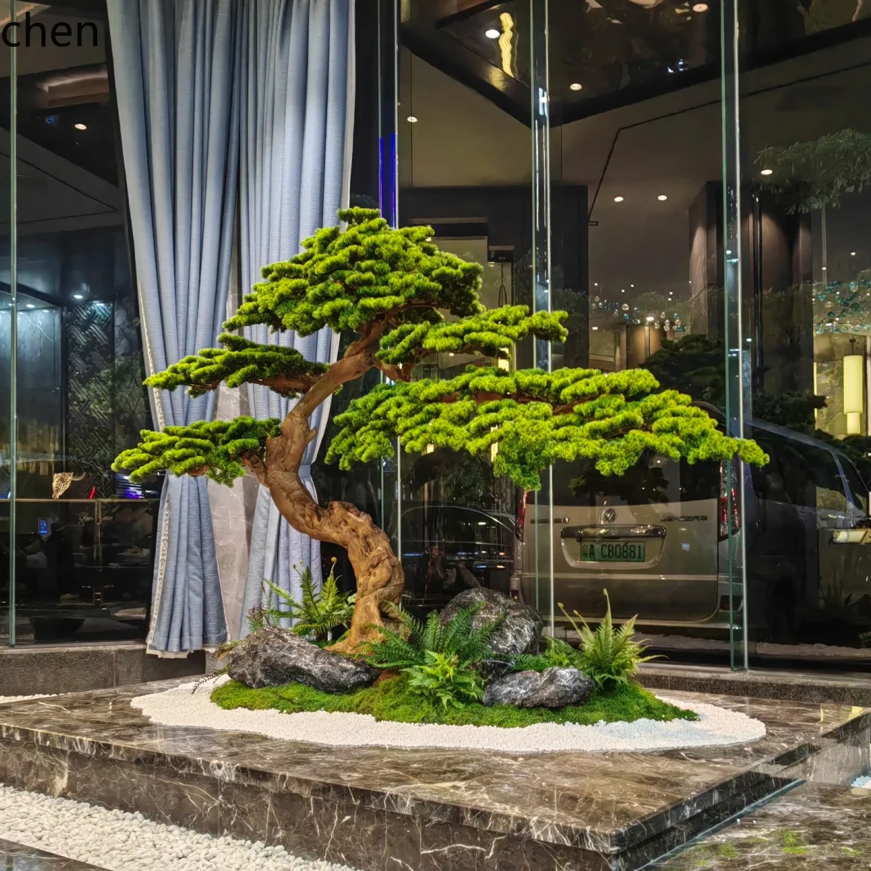 YXY Artificial Pine Tree Welcome Pine Carved Pine Tree Handmade High-end Club Landscaping Hotel