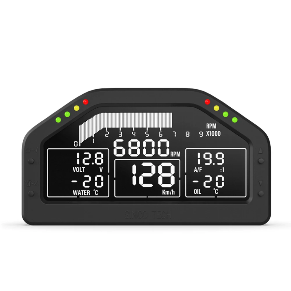DO925 7 Colors LCD Digital Gauge 12V Car Race MultiFunction Dashboard Gauge Meter With High precise Sensor Kit