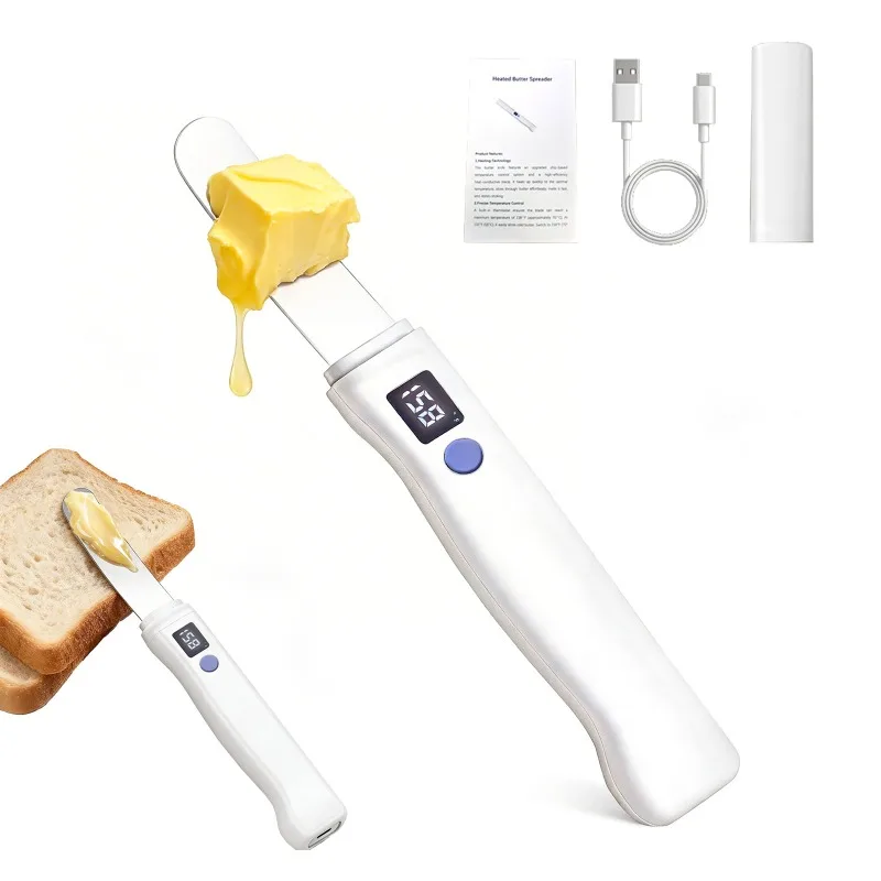 Heated Butter Spreader Knife 304 Stainless Steel Cream Cheese Cutter For Bread Toast Western Dining Kitchen Table Utensil