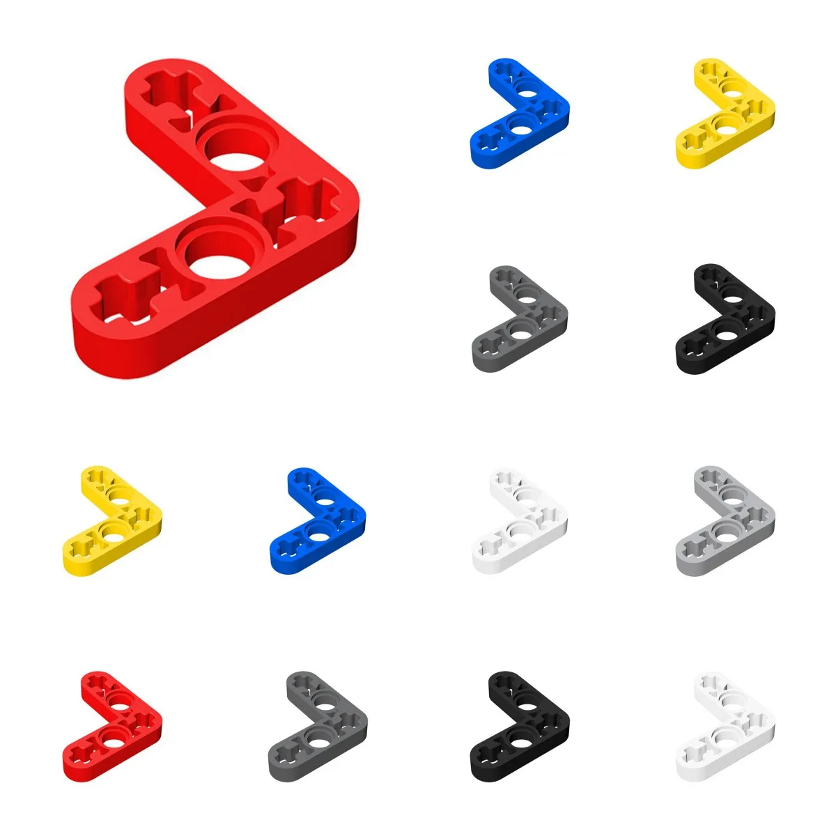 

50pcs 32056 59605 Modified Bent Thin L-Shape 3x3 Bricks Toy For Technical MOC DIY Buildings Blocks Compatible