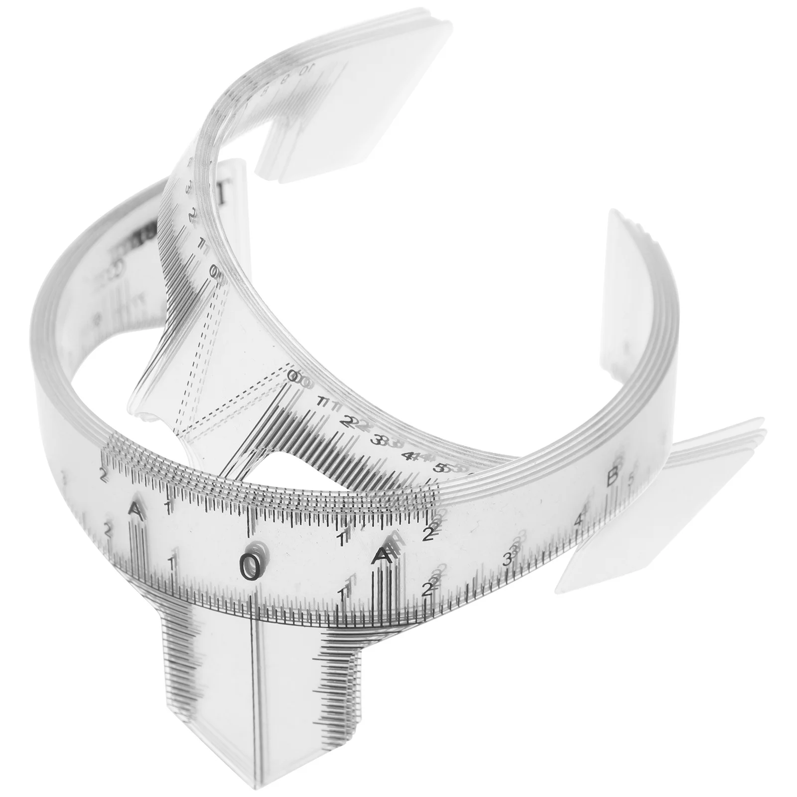 10 قطعة مجموعة مسطرة تشكيل الحواجب متعددة الوظائف أداة قياس الحاجب للتماثل المثالي مادة قوية مرنة تناسب مختلفًا #3