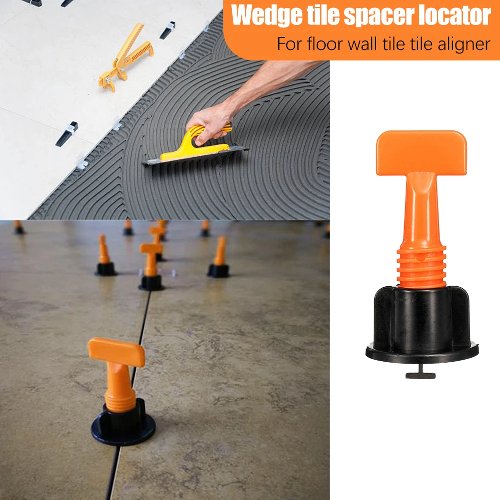 Reusable Tile Leveler Spacers Tile Leveling System Kit with Cross-shaped Tile Spacers Tools for Wall Floor Tile Adjustment