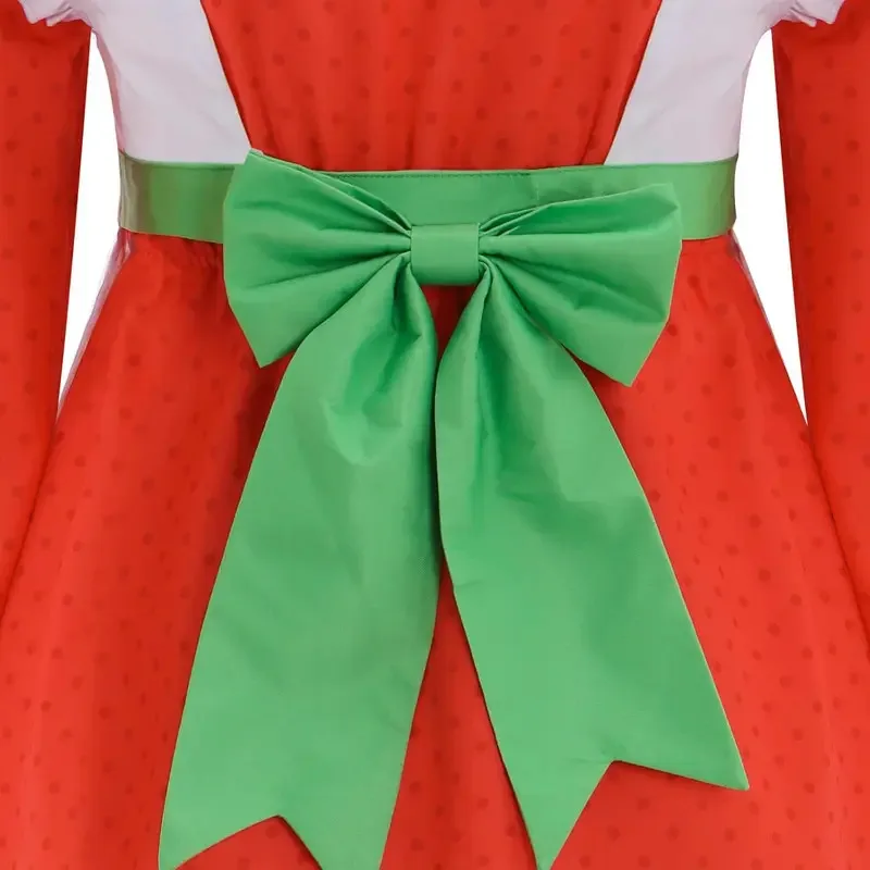 【1980 Retro Classic 】 Red Printed Strawberry Maid Costume Lolita-style Strawberry Shortcake Cosplay Dress Halloween Dress Girl
