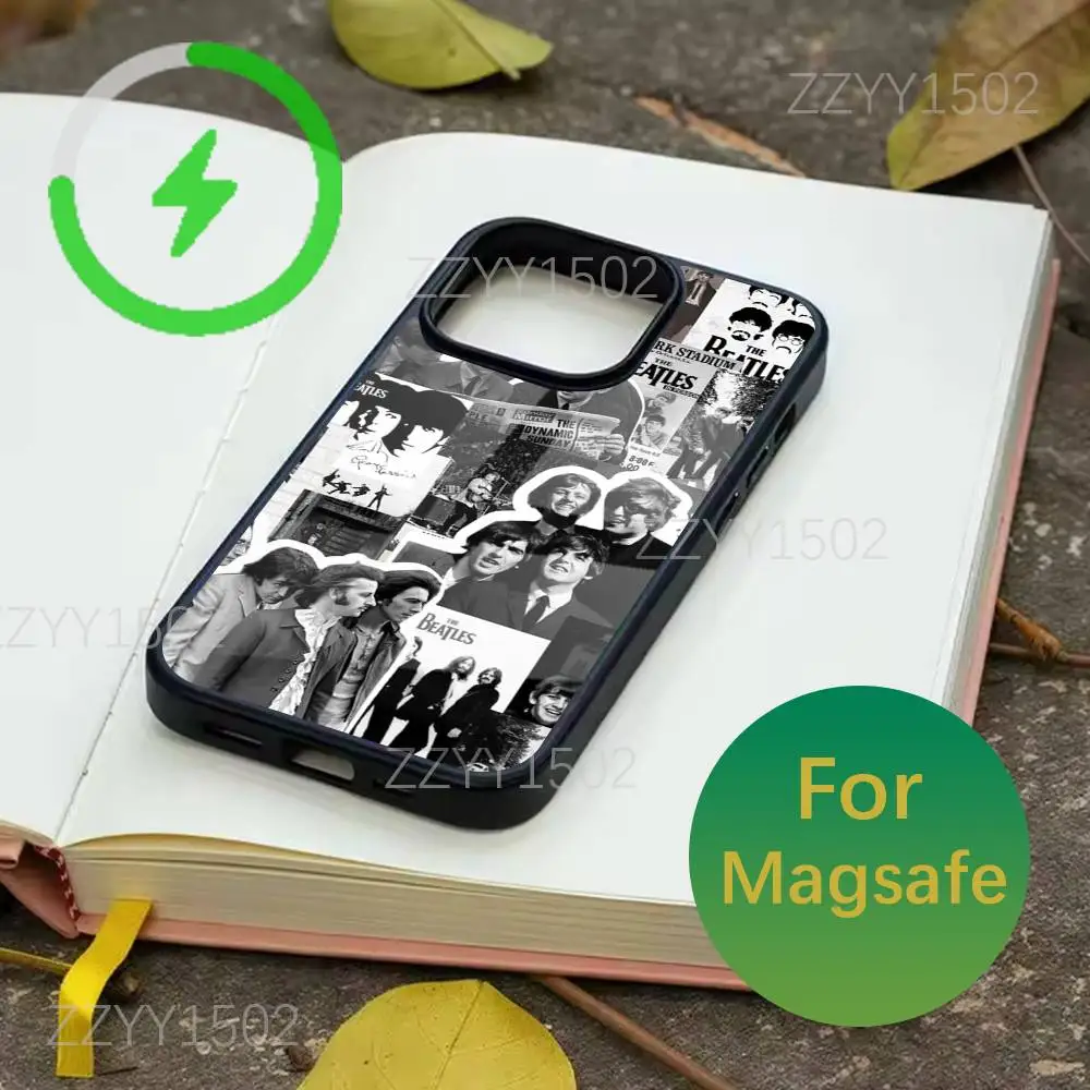 حافظة هاتف T-The Band B-Beatles-es Let It Be لهاتف iPhone 17,16,15,14,13,12,11,Pro,Max,Plus,Mini,SE4,E Magsafe للشحن اللاسلكي