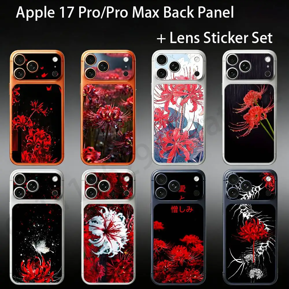 

spider lily For iPhone 17proMax/17pro Full Cover Decal Skin Wrap Colorful Rear Protective Sticker Film
