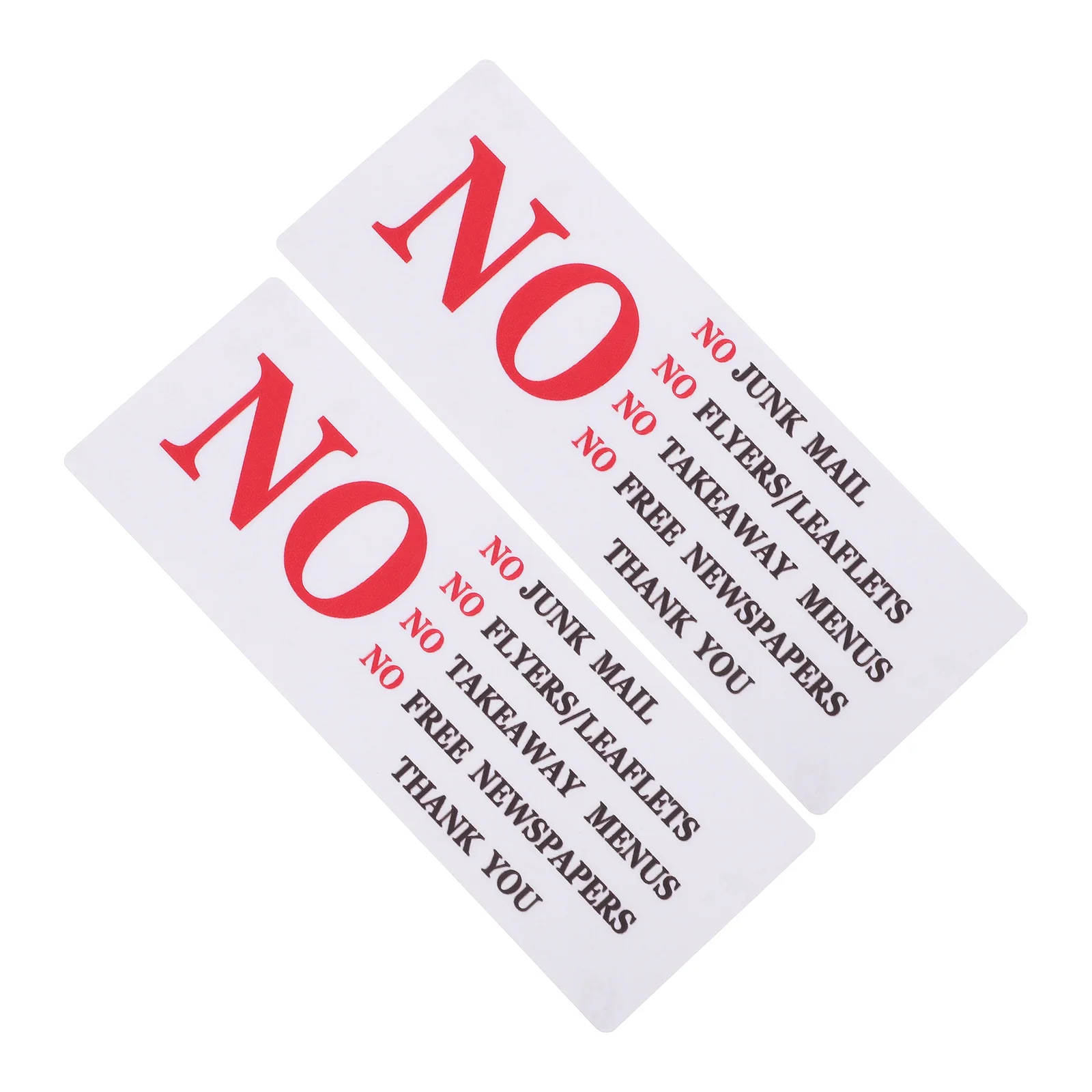 

2pcs Mailbox Reminder Sticker Self-Adhesive Waterproof Decal No Junk Mail Sign Outdoor Weather Resistant Durable Functional