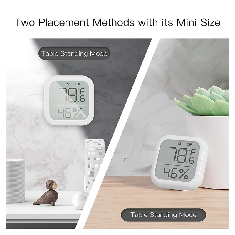 Tuya Zigbee مستشعر درجة الحرارة والرطوبة ، مقياس الرطوبة الداخلي ، كاشف ميزان الحرارة ، شاشة LCD رقمية