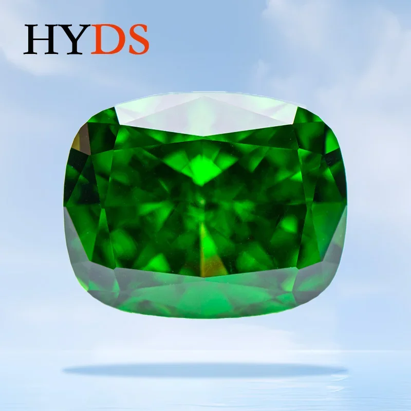 

Cubic Zirconia Green Color Crushed Ice Cut Cushion Shape Charms Beads for DIY Jewelry Making Bracelet Materials No Certificate