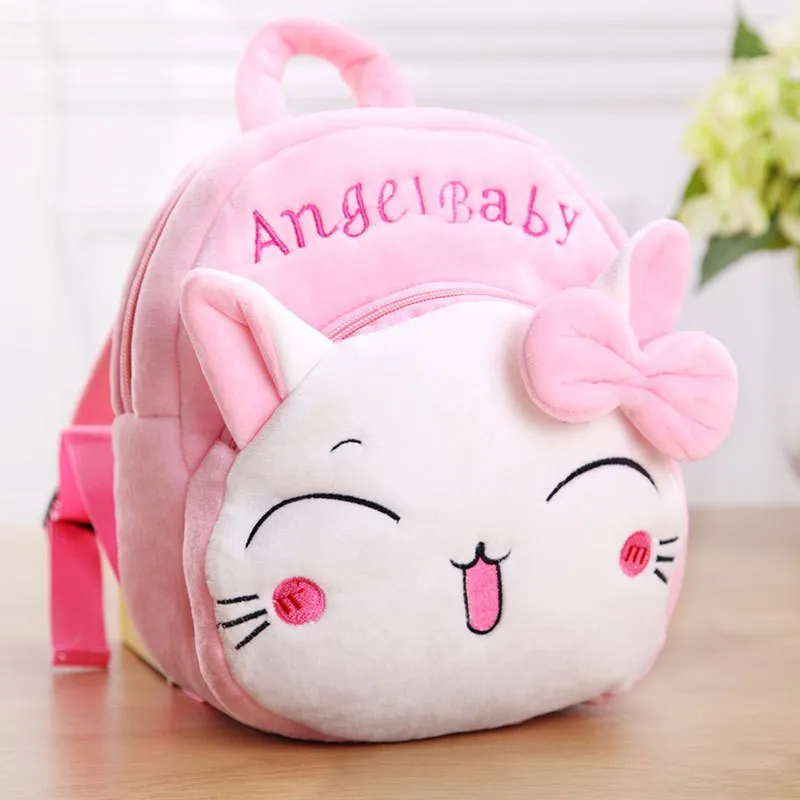 Saco bonito da escola do animal dos desenhos animados para crianças, mochila criativa do luxuoso, apropriado para o jardim de infância, bebê 1-3 anos velho, presente do aniversário, 1pc